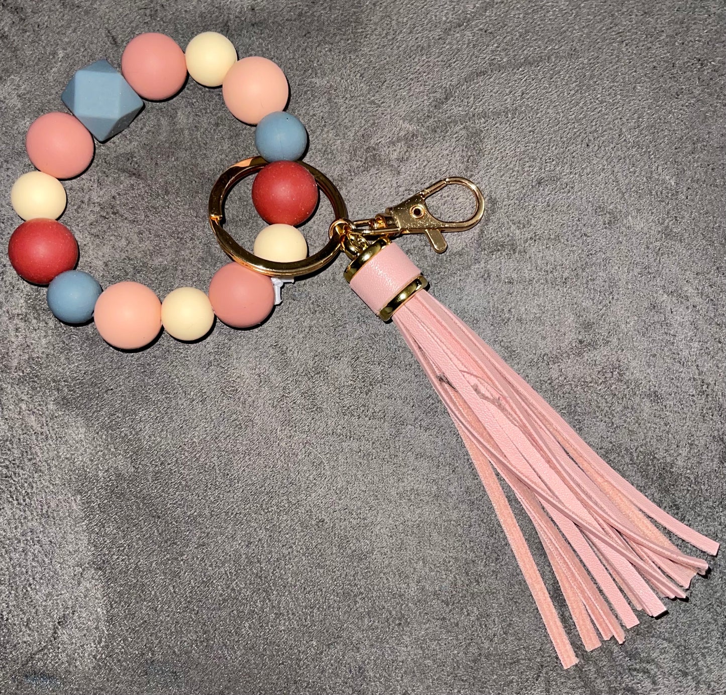 Silicone bead keychains