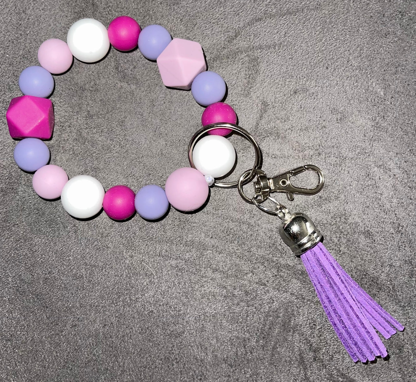 Silicone bead keychains