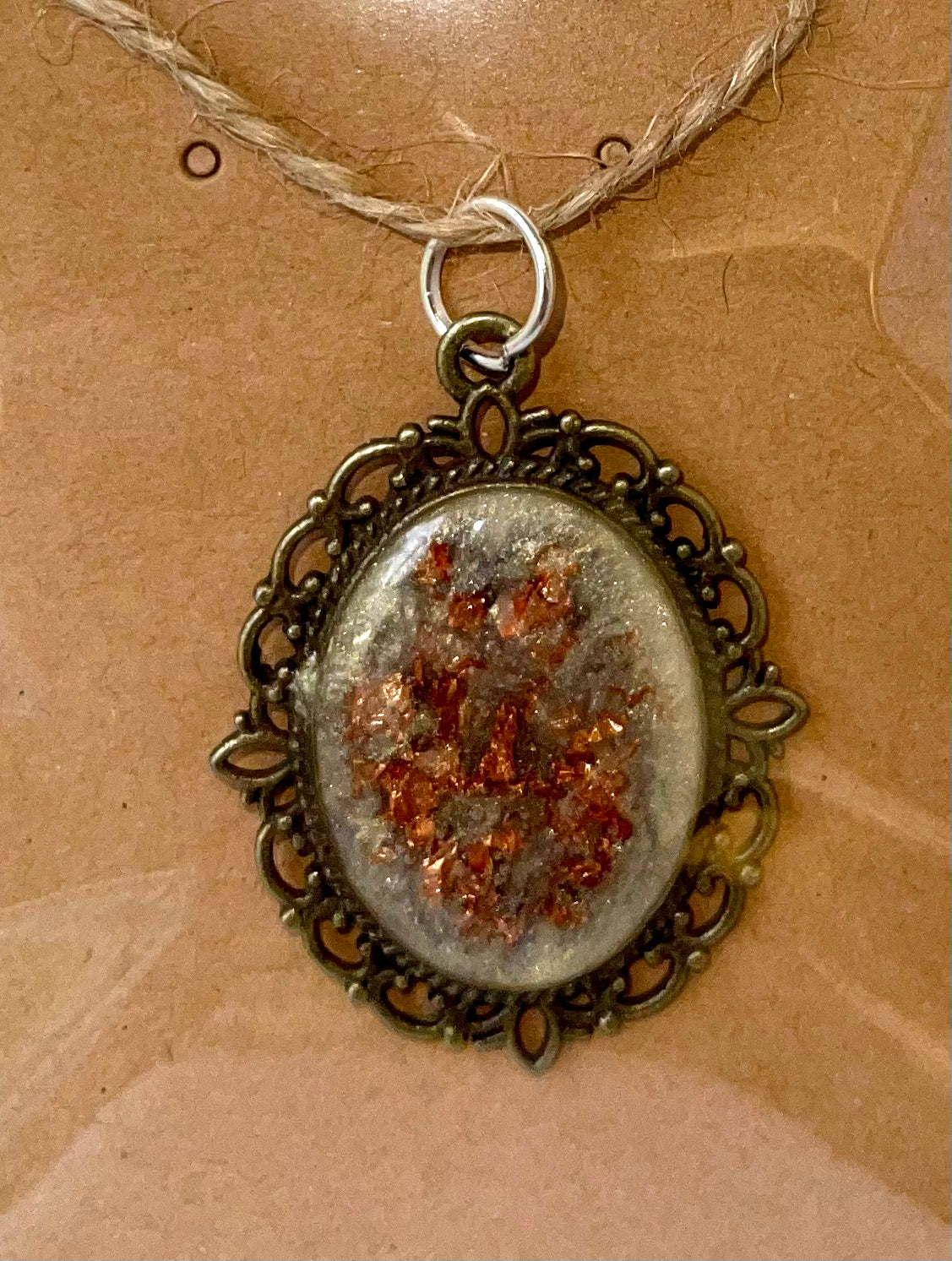 Rose Gold flake pendant