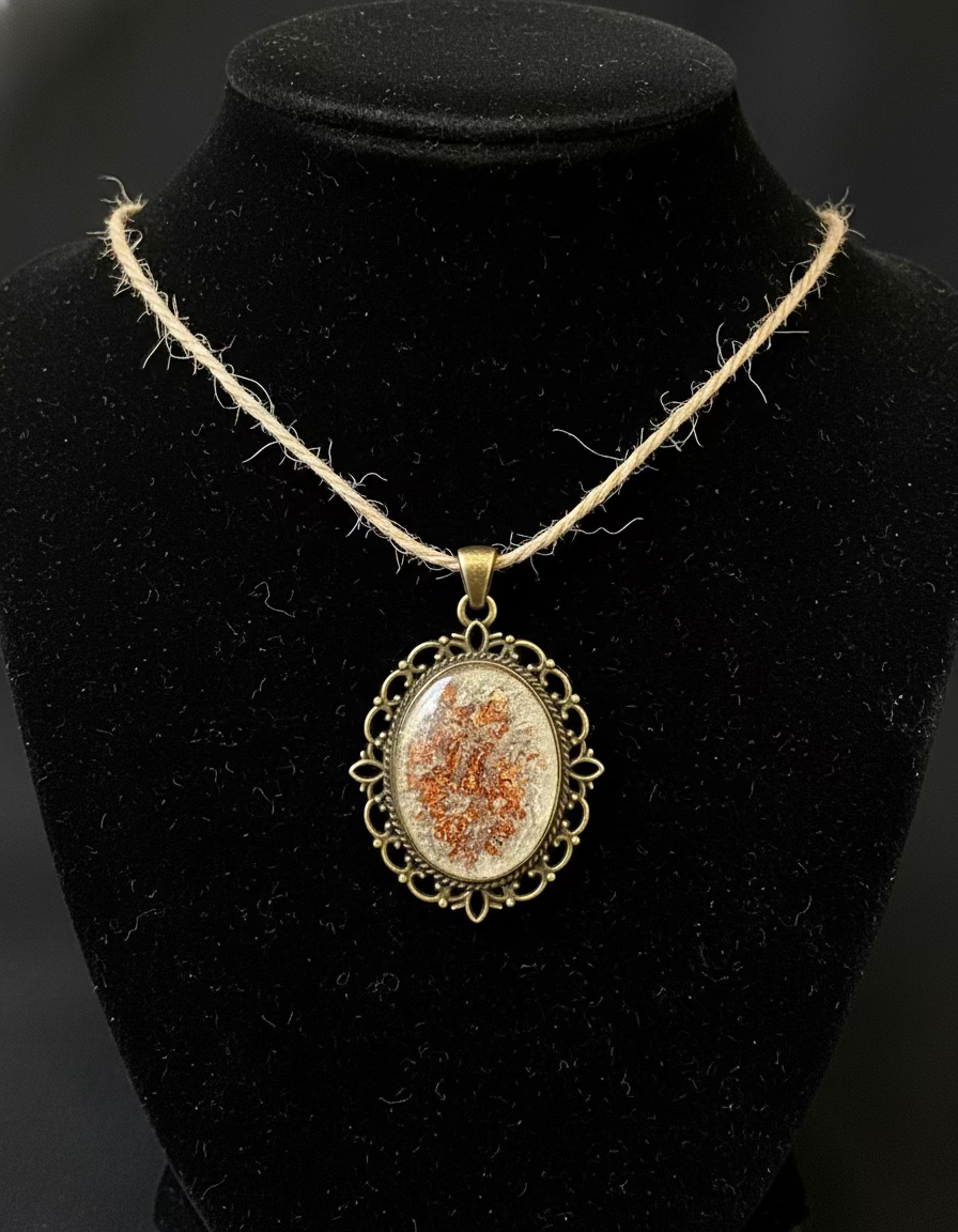 Rose Gold flake pendant