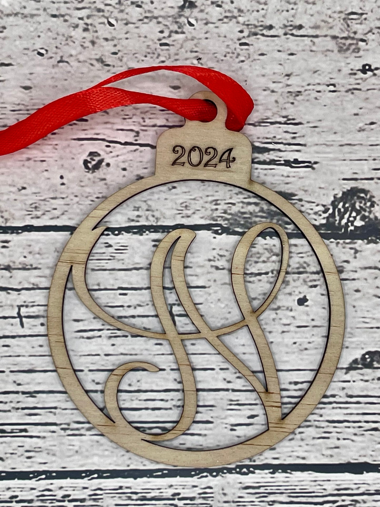 Wooden laser cut ornaments