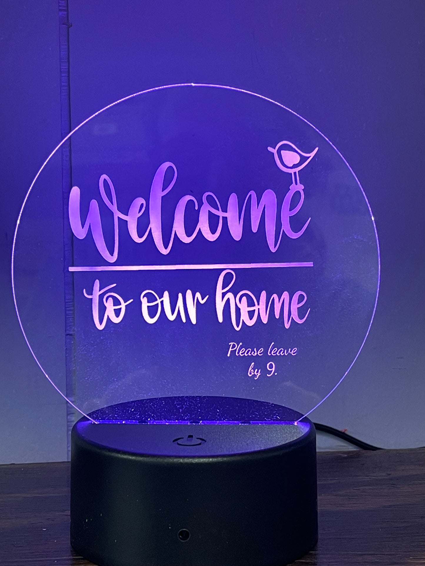 Small Laser Engraved Acrylic Lamps