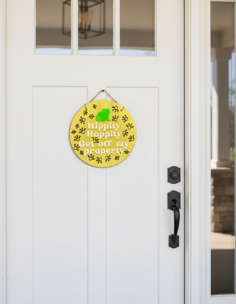 Hippity Hoppity Door Sign