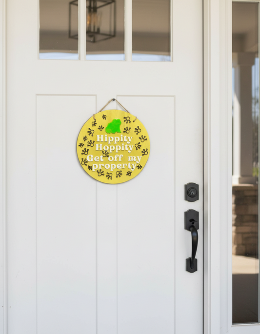 Hippity Hoppity Door Sign