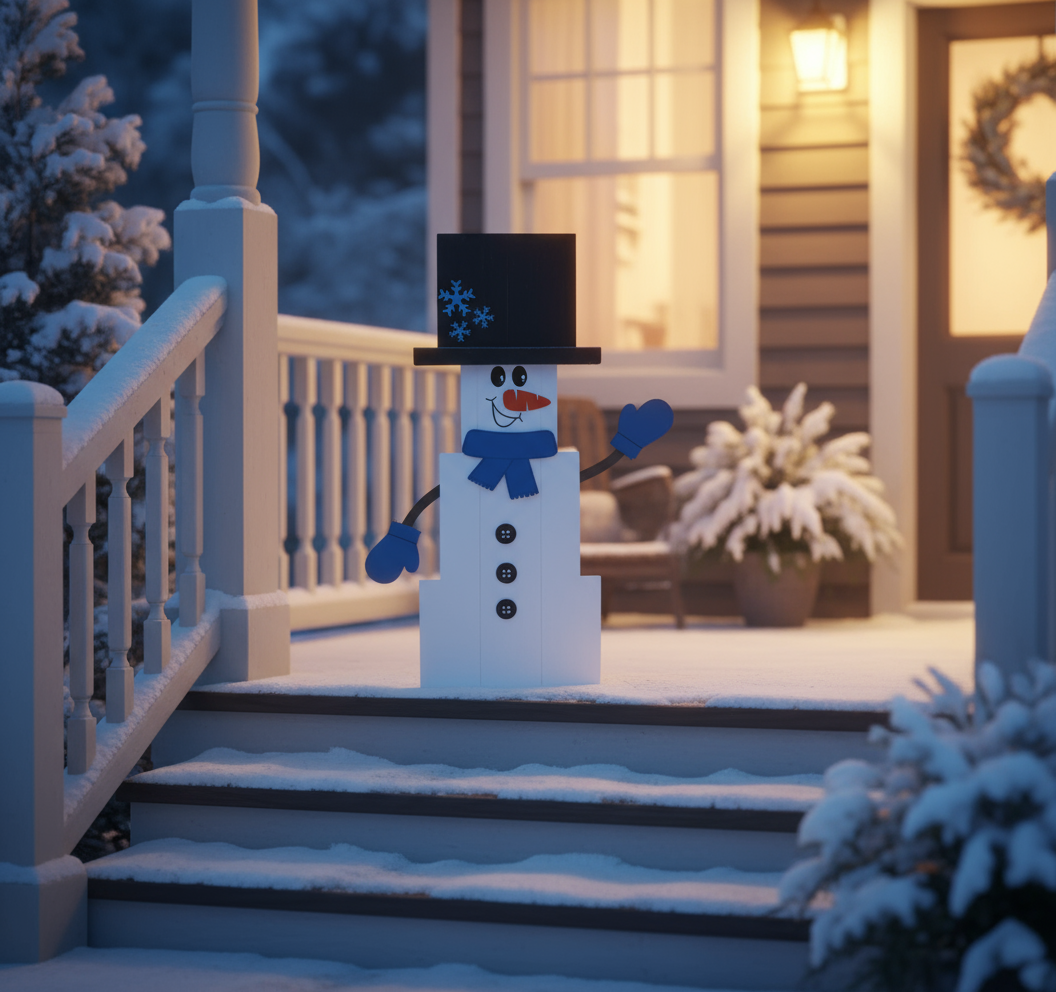 Snowman Porch Decoration