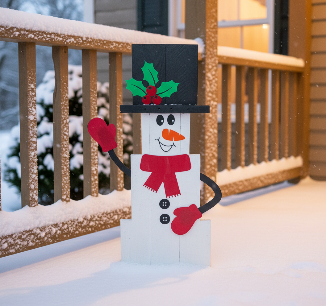 Snowman Porch Decoration